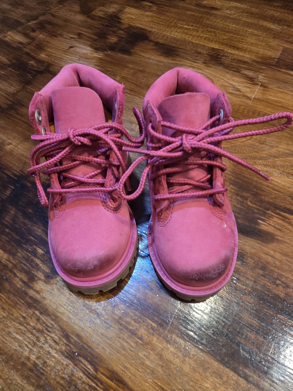 Timberland Waterproof Boots Toddler Kids Hot Pink Nubuck Leather Comfort 5M 50th